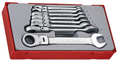 Tengtools tt6508rf – 8 Maulschlüssel mit Knarre Gelenk-Spiele, metrisch