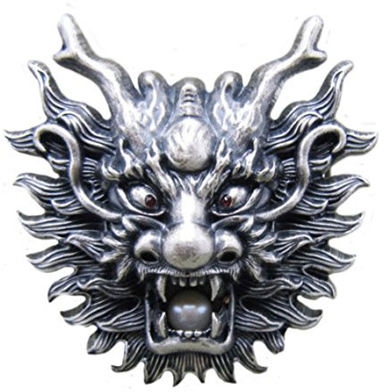 Buckle Pearl Dragon - Drache mit Perle im Mund - Gürtelschnalle