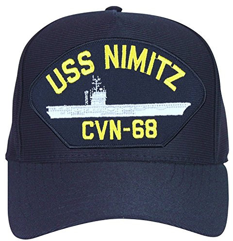 USS Baseballkappe Nimitz CVN-68 Navy Blau Made in USA, Marineblau, Einheitsgröße