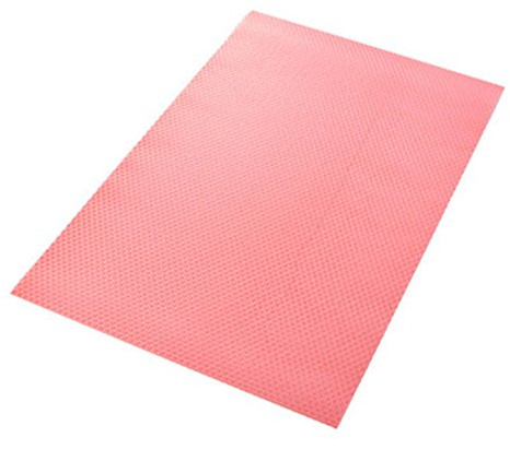 Refrigerator Liners 4Pcs Non-Slip EVA Cabinet Pads Cupboard Shelf Liners(29x45cm) (Pink)