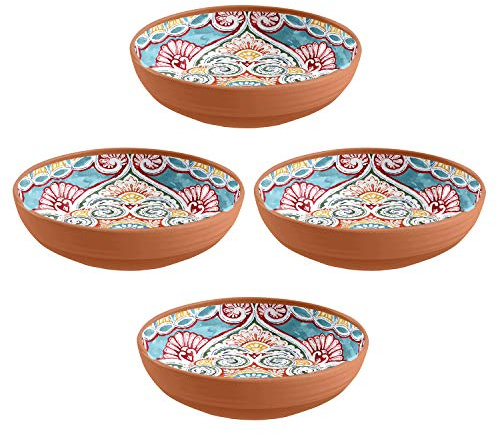 Auntie Morags Purely Home Rio Corte - Outdoor/Camping/BBQ - Melamine Cereal Bowls - Sets (4)