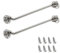 BuxiuGK 2 Pezzi Gancio in Acciaio Inox 8 Pollici/200mm,Gancio per Finestra con 8 Viti di Montaggio per Porta Fienile, Armadio, Finestra,Argento
