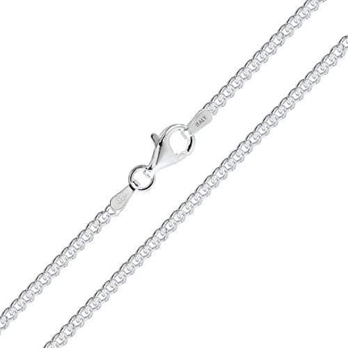 The Chain Company - Sterling Silver 20 Inch 2.0mm Thick Italian Curb Chain Necklace (20)