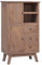 vidaXL Teak Massiv Highboard mit 3 Schubladen 2 Türen Kommode Mehrzweckschrank Sideboard Anrichte Standschrank Beistellschrank Schrank 60x30x100cm