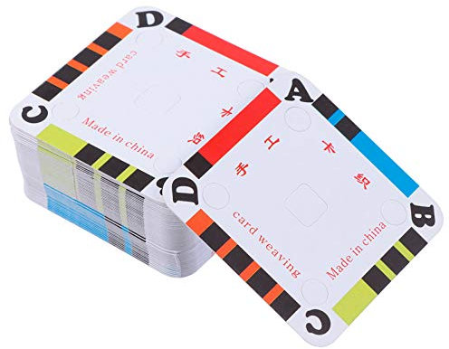 EXCEART Strickwerkzeuge Webzubehör Brettchenweben Brettchen 100Pcs Karten Papier Webstuhl Karten Board Tablet Werkzeug Liefert für Webstuhl Liefert Stempel Eselmotiv Webbedarf