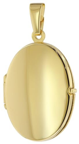 trendor Medaillon Anhänger 333 / 8K Gold zauberhafter Halsschmuck für Damen, einzigartiger Goldschmuck für Frauen, liebevolle Geschenkidee, 51090