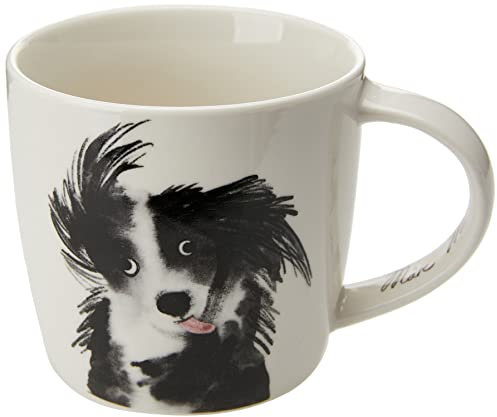 Maxwell & Williams DX1063 - Tazza da caffè 400 ml, serie Best Furry Friends, in porcellana, motivo cane colorato, in confezione regalo