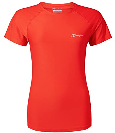 Berghaus Damen 24/7 Kurzärmeliges Crew Tech Baselayer T-Shirt, Orange, 40 EU