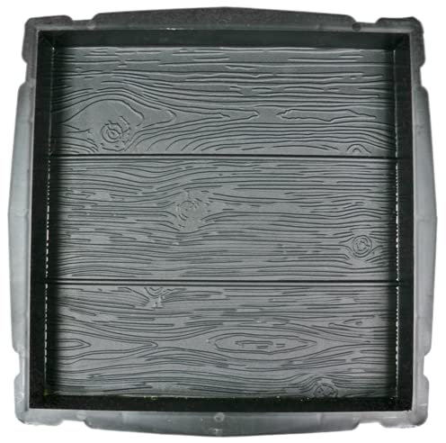 Gießformen Betonform Schalungsform Holzoptik 40x40x4,5 cm - Form für Trittsteine Terrassenplatte Betonplatten selber gießen