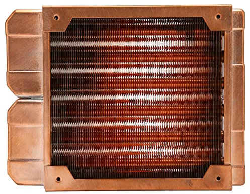 Radiatore di Raffreddamento Ad Acqua, di Raffreddamento a Liquido Fai-da-Te, Radiatore per Computer con Tubo di Rame con Filettatura G1/4 per Ventola da 120 Mm, Flusso d'Acqua
