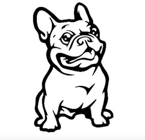 PTNKUIIY 2 Stück 3D Französische Bulldogge French Bulldog Auto Aufkleber Vinyl wasserdichte Auto Styling Aufkleber Grafik Aufkleber Motorhaube Sticker Heckscheibenaufkleber Fensteraufkleber,Schwarz