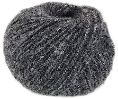 LANA GROSSA Ecopuno Chunky | Superleichtes, flauschiges Effektgarn mit Baby Alpaka | Handstrickgarn aus 33% Schurwolle (Merino) & 19% Alpaka | 50g Wolle zum Stricken & Häkeln | 70m Garn FB 126