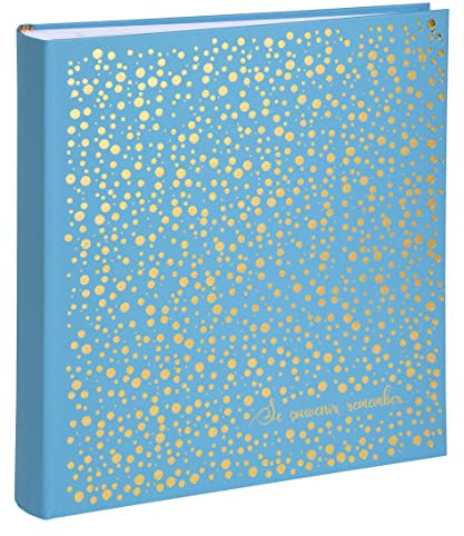 Exacompta 386E Trendiges Gästebuch Plum' Quadratisches Format 21x19 cm Kunstleder mit goldener Titelprägung Goldenes Buch und Goldschnitt 140 einfarbige weiße Seiten Farbe: Himbeerrot