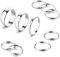 Milacolato 10 Pcs Ring Set Damen Knuckle Ringe Set Edelstahl Ring Einfache Glatte Finger Stapelbare Ringe Set Für Frauen Silber