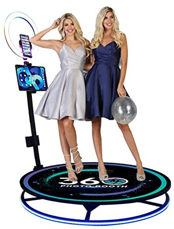 360 Grad Fotokabinen-Drehmaschine Photobooth 360 Grad Kamera Video Fotokabine für Veranstaltungen Partys Weihnachten Hochzeit (Farbe: B, Größe: 80 cm)