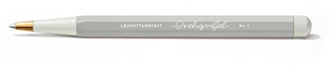 LEUCHTTURM1917 367278 Drehgriffel Nr. 1, Light Grey - Gelstift mit schwarzer Tinte