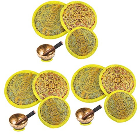 9 Stk Unteres Pad Für Klangschalen Zubehör Für Klangschalen Klangschale Kissen Yoga-klangschalenkissen Untersetzer Für Klangschalen Handbuch Meditationskissen Baumwolle