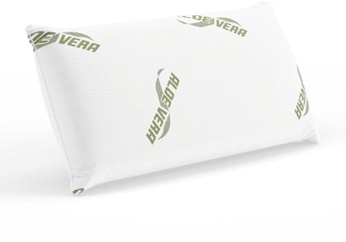 liegegut Orthopädisches HWS Nackenstützkissen, Aloe Vera Bezug, Visco-Schaum, Viscoelastisch 40 x 80cm, 11cm hoch