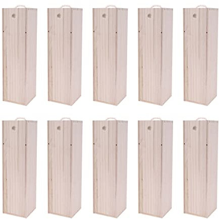 Lot de 10 boîtes d'emballage pour bouteille de vin rouge pour flûte à champagne Stockage spécial de papier pour vin Peut faire un logo Boîte d'emballage