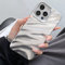 QLTYPRI Niedliche Hülle für iPhone 11, 3D Wellenform Silikon Handyhülle für Frauen Mädchen Weiche Silikon Bumper Schutzhülle Stoßfest Case für iPhone 11 - Silber Matt