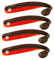 ZANDERKANT - Angelköder - Gummifische - Mega Kauli - 2 Packungen je 2 Stück - Törtel U/V - 16cm - Greifer 6/0 - schwimmend
