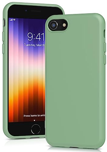 YATWIN Silicone Case for iPhone SE 2020/2022, iPhone 8/7, Soft-Touch, Shockproof, DustProof, Antiskid Apple Phone Cover for iPhone SE 2nd 3rd Generation - Mint Green
