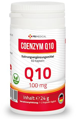 COENZYM Q10 KAPSELN VEGAN 100mg natürliches Coenzym Q10 je Kapsel Primedical 1 x 60 Kapseln