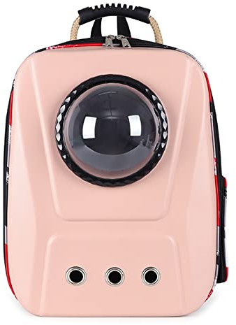 Katzenrucksack, Raumkapsel, Astronaut, Haustier, Katzenrucksack, Luftpolsterfenster, für Kätzchen, Welpen, Chihuahua, kleine Hundetransportbox, Outdoor-Reisetasche, Höhle (Farbe: Grün) (Pink)