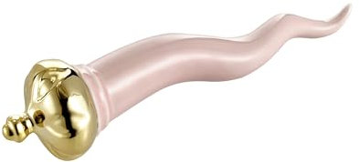 Baroni Home Corno Portafortuna Napoletano in Ceramica Colorata, Soprammobile Tipico, Cornetto Decoraivo, Amuleto (M, Rosa)