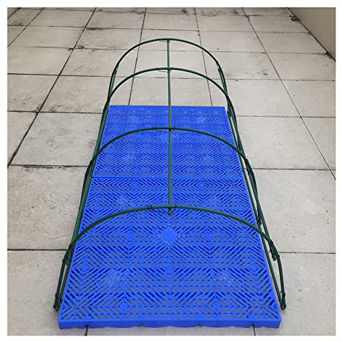Kunststoff-Palette Wasserdichtes Lagergitterpad Leichte, Ineinander Greifende Paletten Atmungsaktive Gitterroste Artikelregale Für Garage Supermarkt Lagerhaus ( Farbe : Blau , Größe : 100x50x5cm )