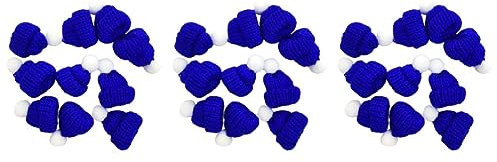 Gadpiparty 30 Stk Blaue Weihnachtsmütze Lollipop-hüte-dekore Winziges Zuhause Weihnachtsmann-weihnachtsmützen Kleine Weihnachtsmützen Besteckhalter Einen Hut Aufhängen Kind Weihnachtsbaum