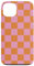 Hülle für iPhone 13 Etui kariert rosa orange cool Schachbrett ästhetisches Geschenk
