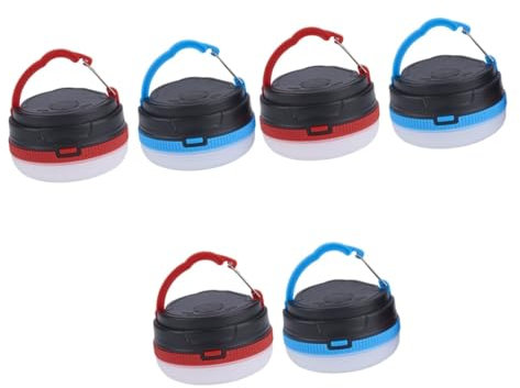 BESPORTBLE 3er-set -campinglaternen Für Den Außenbereich 6 Rote Lichter 3 : An/halb An/blitz Abs-material Leicht Zu Tragen Hängelampe Batterien Nicht Im Lieferumfang Enthalten 2 Stück X 3