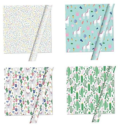 FRCOLOR 10stücke Alpaka Geschenkpapier Mit Buntem Design Hochwertiges Verpackungspapier Für Geburtstagsfeiern Feste Und Kreative Projekte Ohne Bänder Oder Etiketten