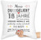 Kissen 40x40 Zierkissen - 18. - Du wirst von Herzen geliebt 18 Jahre | 18 Geburtstag Mädchen Geschenke | 18 Geburtstag Jungen Geschenk | Geschenkideen 18 Jahre - 40 x 40 cm - Weiß - 18.Geburtstag