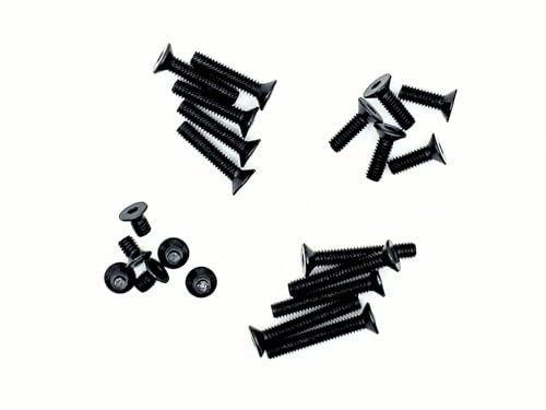 Senkkopfschraube M2,5x12 Innensechskant DIN7991 Stahl 10.9 schwarz brüniert - 50 Stück - rcbay