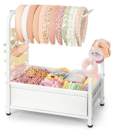 VINCOURNA Porta Cerchietti, Versatile Supporto per Mollette per Capelli, Espositore Organizzatore di Gioielli, Grande Bambina per Ragazze, Donne, per Porta Cerchietti