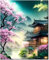 Gutluz Malen nach Zahlen Erwachsene Blumen- Paint by Numbers Adult Japan - cheerful painting Kits Meer - Malen Nach Zahlen Erwachsene Leinwand Pinsel - Basteln Erwachsene 40x50cm (CD151)