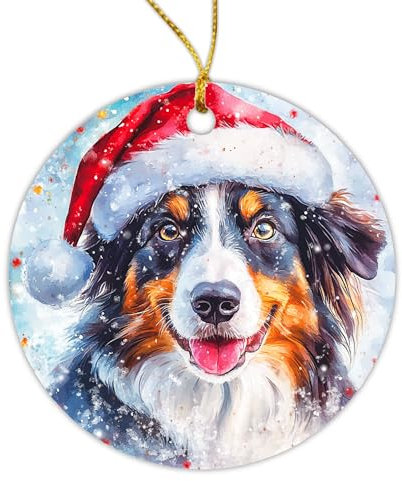 Christbaumschmuck, Finnischer Lapphund Mit Seil Weihnachts-Hängende, Christbaum Hängeornamente, Weihnachtsdekoration 7.3Cm
