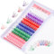HJZHII Lot de 120 extensions de cils - 14 mm et 16 mm - 6 couleurs - Extensions de cils - Pour extensions de cils de manga - Uniques - Faux cils blancs - Pour bricolage
