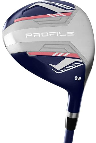 Wilson Profile Femme Single Fairway Bois, Bleu Marine/Rose, Standard