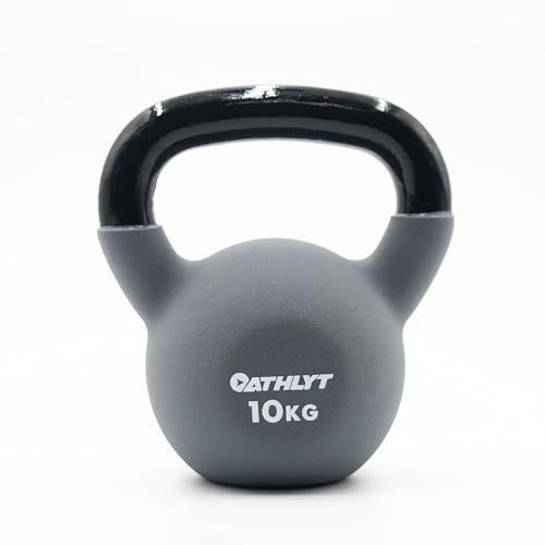 Athlyt Cast Iron/Neoprene-Coated Kettlebells | Flat Base, Wide Grip Handle, Built For Strength Training, Floor-Safe Coating, Ideal Weights For Home Gyms, 2kg To 20kg