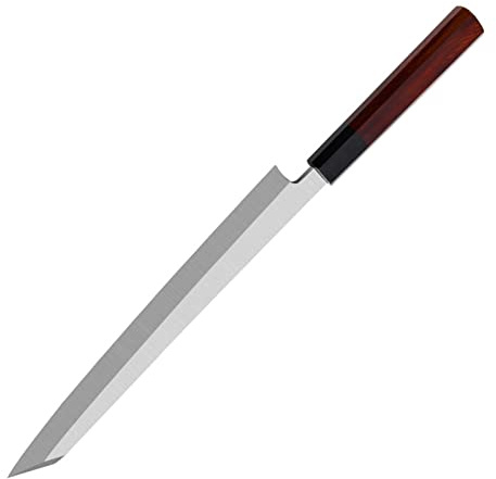9/10/11/11/11/12 Pollice Yanagiba Sashimi Knife Damasco Acciaio Acciaio Accensimento Prosciutto Filetteting Pesce Giapponese Coltelli da cucina Giapponese Legno e corna Maniglia(11 inch Kiritsuke)