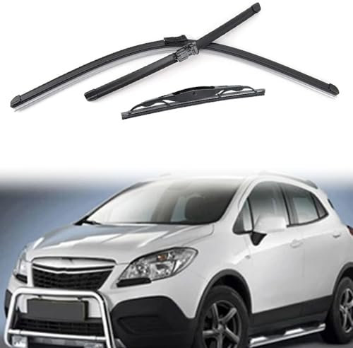 GaiHLi Escobilla Limpiaparabrisas Juego Frontal Trasero para Opel Mokka 2012-2020, Limpiaparabrisas para Ventanas de Limpieza de Caucho 26 14 10