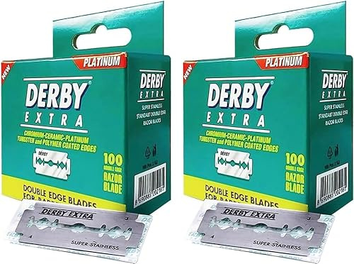 Derby Extra Mini Rasierklingen – 200 doppelschneidige Klingen für Sicherheitsrasierer (2 x 100)