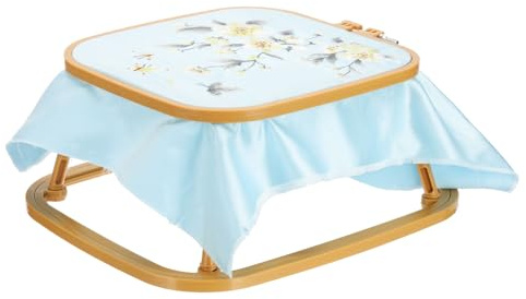 PATIKIL Bastidor De Bordado Cuadrado De 9.4 X 8.7 Soporte Ajustable Beige | De Plástico ABS, Marco Para Punzonado Y Costura, Para Bordado Sin Manos, Con 2 Niveles