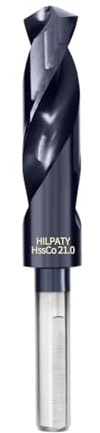 Hilpaty Foret Metal Hélicoïdaux, HSS Forets Meche Metal Professionnel Foret à Mèche M35 HSS-Co à Revêtement AlTiN, Standard DIN 338 (21mm)