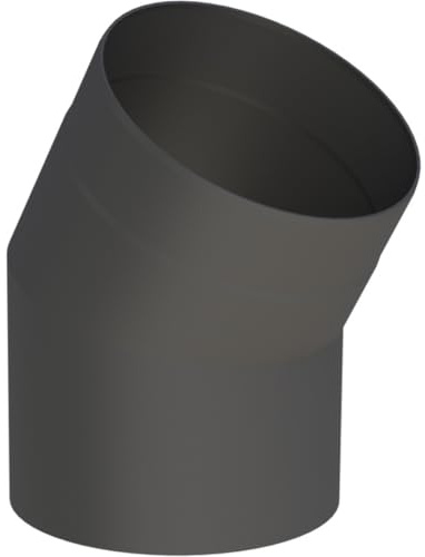 Feuercampus Ofenrohr Bogen Ø 180 mm Schwarz 30° - Hitzebeständiges Stahlblech, ideal für Kaminöfen und Schornsteine, einfache Montage, langlebig, CE-zertifiziert.