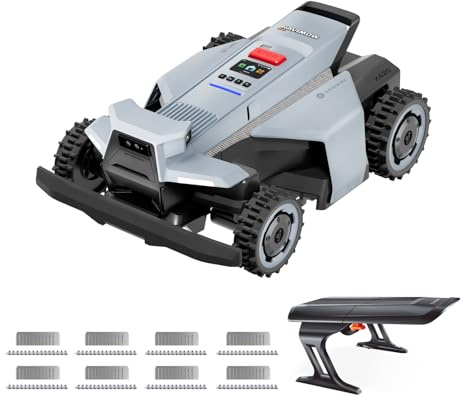 Segway Navimow X420 robot tagliaerba con Garage X + 8 set di lame, AWD per pendenze fino all’84%, Zero-Turn, tagliaerba per tutti i terreni, MowMentum 2×180 W, fino a 2000 m² (Spedito separatamente)
