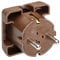 Bachmann 911.470 911470 Schutzkontaktstecker, Winkel/Fläche, Braun